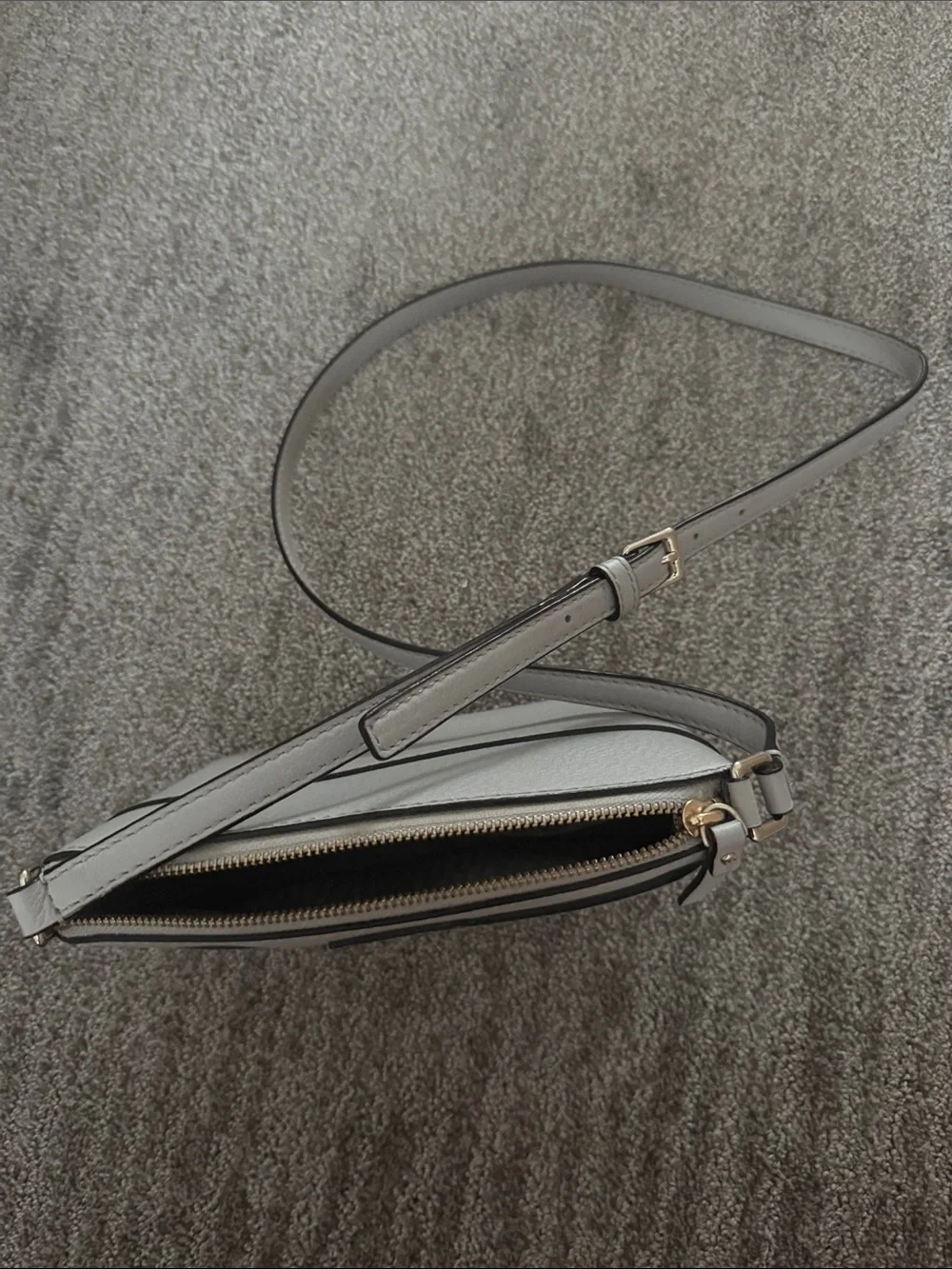 kate spade Pebbled Gray Crossbody Bag